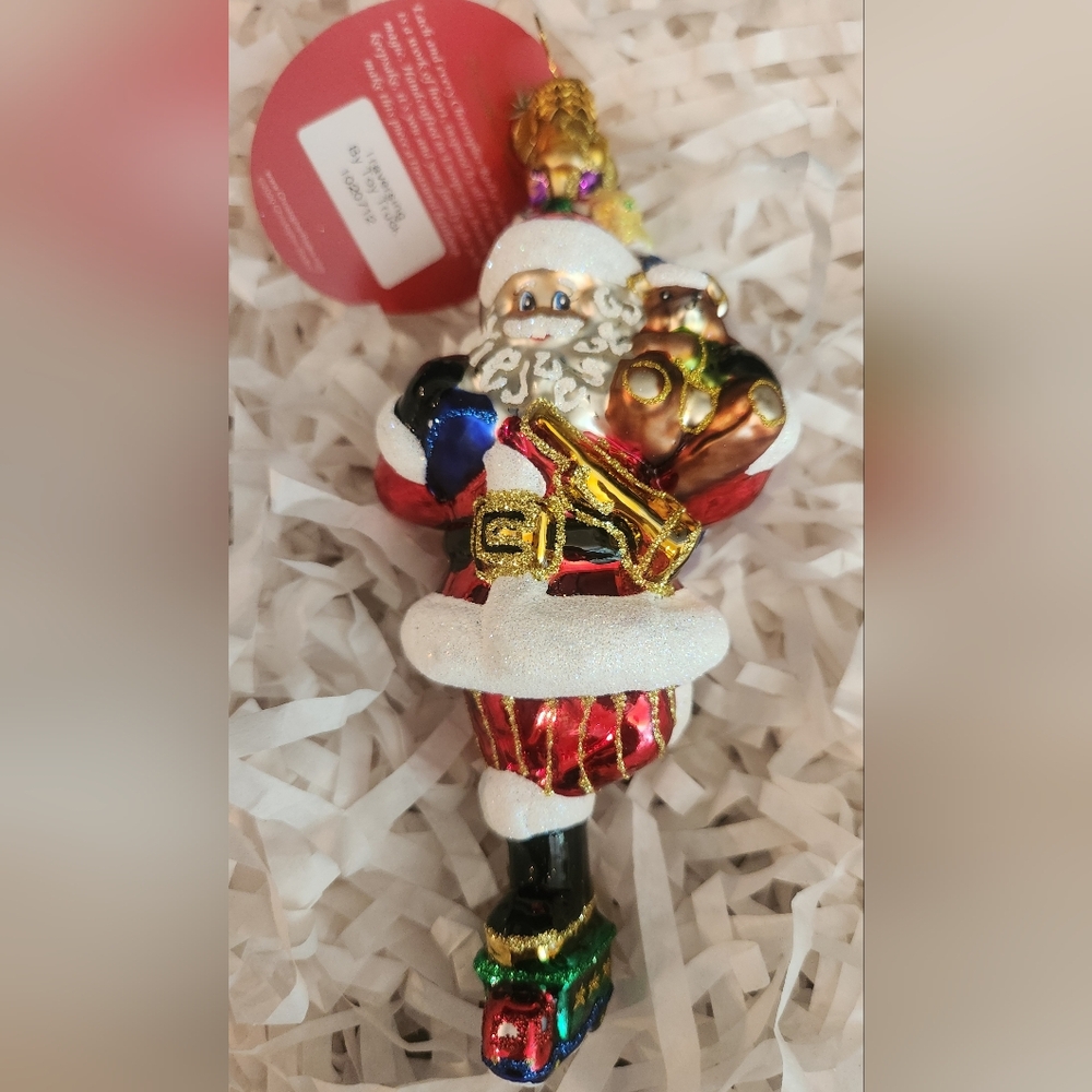 Christopher Radko "Traversing by Toy Truck' Glass Ornament, Brand New!